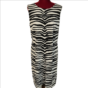 Jennifer Lopez Zebra Print Sleeveless Dress Size 1X
